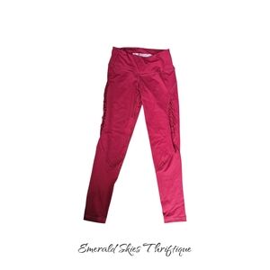 Victoria Secret Sport‎ Knockout Leggings Burgundy Women's Size Small